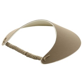 MG Women's Cotton Solid String Sun Visor Hat Khaki