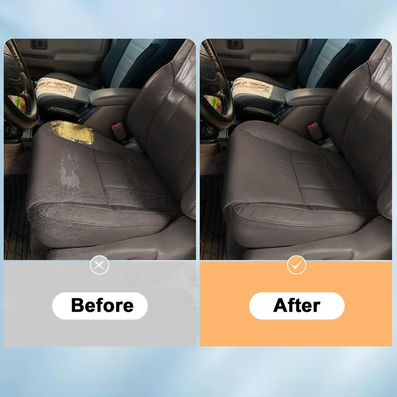 SecosAutoparts Driver & Passenger Side Bottom Microfiber Leather Seat Cover