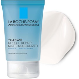 La Roche-Posay - Crema hidratante facial mate de doble reparación Toleriane, humectante en gel diario para controlar la piel grasa con niacinamida, sin aceite