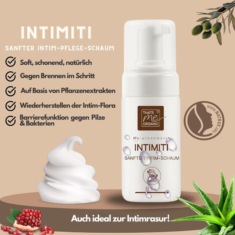 Intimiti Gentle Organic Intimate Cleansing Foam 100 ml