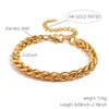 Lubrifico 14k Chunky Gold Plated Rope Link Bracelets for Women