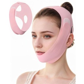 IPNSDON 1PCS V-Shape Chin Face Tightening Band,Reusable Chin Strap,Face Lifting Belt for Women,Adjustable Graphene Face Slimming Strap ，V Line Lifting Mask(Purple)