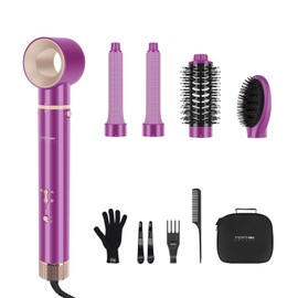 5 in 1 Airstyler Haarstyler, PARWIN PRO BEAUTY Haarstyler Haartrockner Warmluftbürste Set Rot