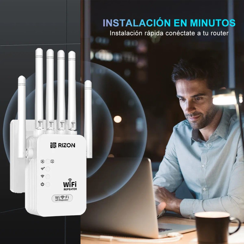 Repetidor Wifi 5g 1200mbps Rompemuros Amplificador Extensor