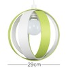 MiniSun Modern Green and Cream Fabric Cocoon Globe Style Ceiling