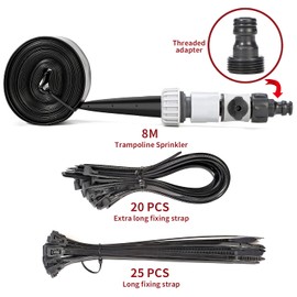 Vinsani 8M/26FT Trampoline Sprinkler, Outdoor Waterpark Hose Water Sprayer, Trampoline Accessories for Summer Water Fun
