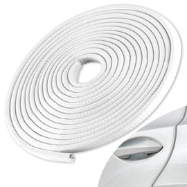 SINGARO 16.4Ft(5M) No Glue at Door Edge, Car Exterior Accessories, General Rubber Protective Strip, Door Edge Protective Device, Suitable for Cars, Trucks, SUV and ATV(White)