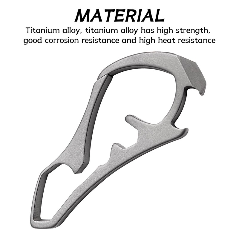 Key Fob, Titanium Keychain Tool, Key Holder with Bottle Opener