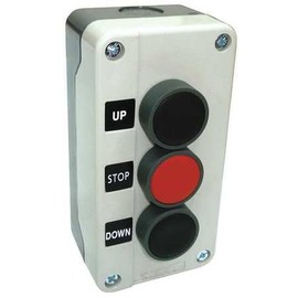 Dayton 32W273 Push Buttn Cntrl Statn, Up/Stop/Down, 22Mm