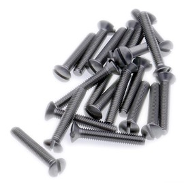 M4 (4mm x 35mm) Slot Raised Countersunk Machine Screw (Bolt) - Stainless Steel (A2) (Pack of 20)