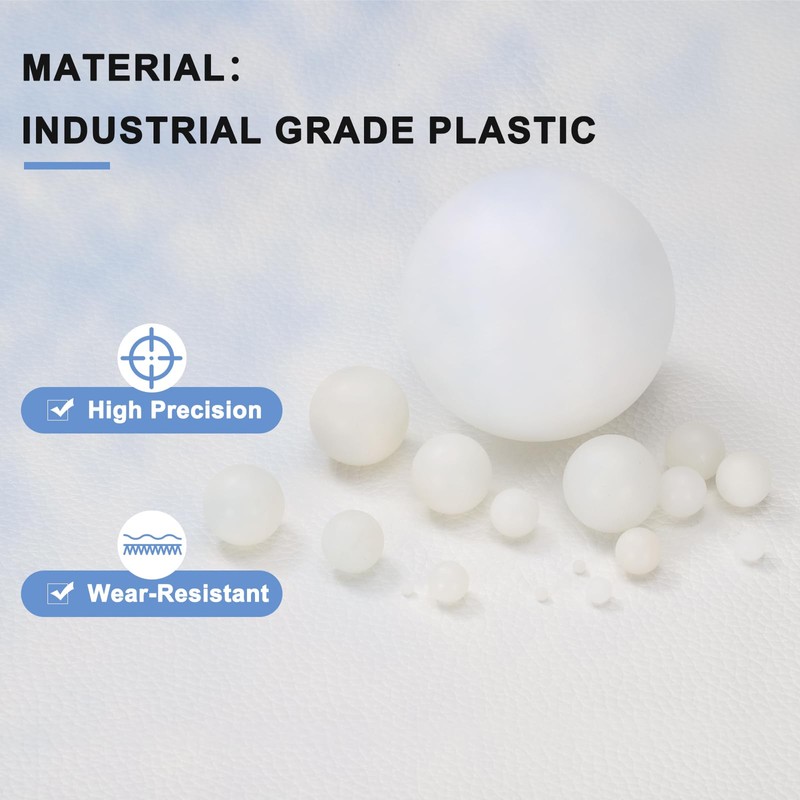 sourcing map 12pcs Nylon Bearing Balls 11mm Solid Plastic Balls,
