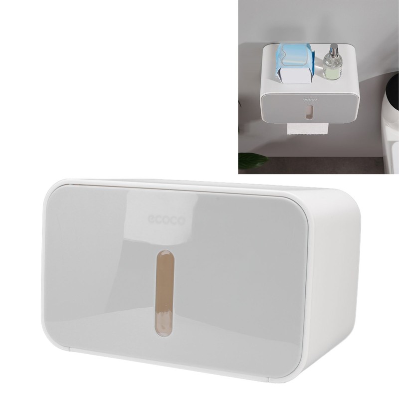 Toilet Paper Roll Box Cover Waterproof Punch Free Prevent Corrosion