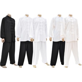 ShenLong Tai Ji, Tai Chi, Classic Outfit, Off-White, 1.60-1.70 m
