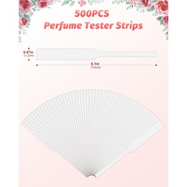 duskeep 500 Pieces Perfume Tester Strips, Disposable Fragrance Test Strips, Pure White and Strong Absorbent, Fragrance Blotter Strips, Scent Strips, for Fragrances Essential Oils Spice
