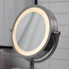 JERDON Lighted Tabletop Mirror with 10X/1X Magnification - LED Lighted