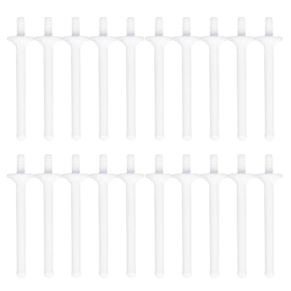 20 Pieces Nose Wax Sticks Nose Wax Applicator Sticks Disposable Plastic Nose Wax Sticks Eyebrow Face Ear Hair Removal Sticks Nostril Cleaning Wax Rod Applicator for Home Store Travel, White