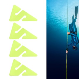 Alomejor Dive Line Marker Triangular Fluorescent Yellow for Cave and Wreck Diving Safety