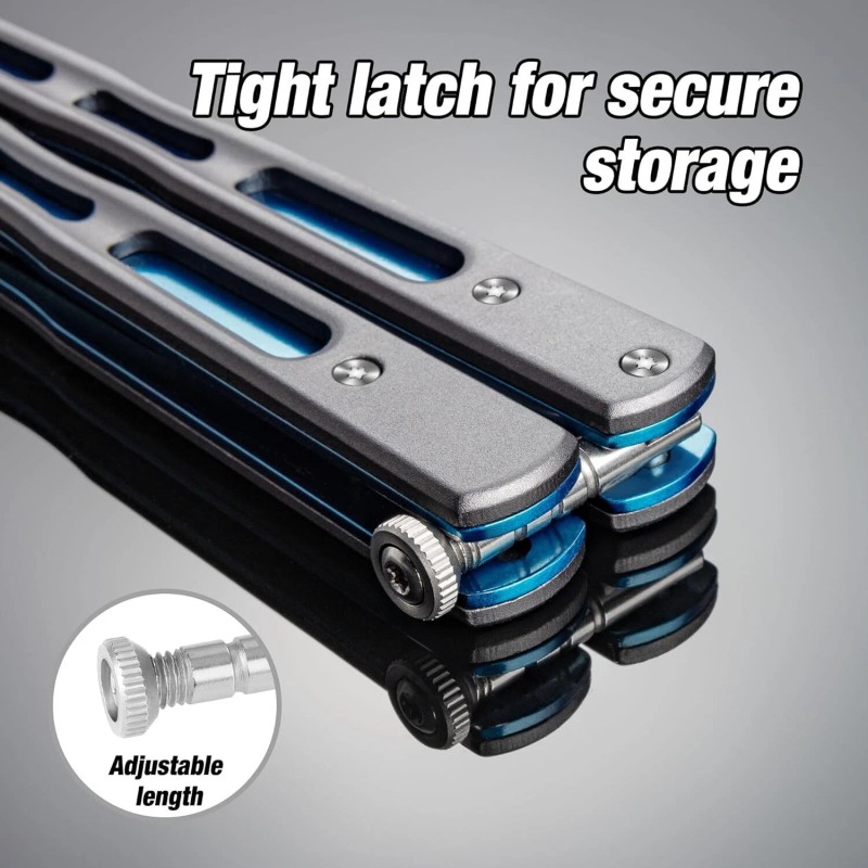 FLISSA 2 PC Multi-functional Practice Tool Non-sharp Blade Butterfly Balisong