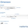 VADANIA 14" Undermount Drawer Slide, Push to Open, Bottom Mounted