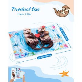 Toyuma Anniversary Pop Up Card - I Love You Like No Otter, You Are My Otter Half, Anniversary 3D Card to Husband, for Couple, Wife, son and daughter in law, Cute Happy Anniv Card with Blank Note, Romantic Wedding Anniv Cards with Envelope