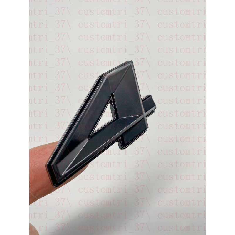 OVERLAND SPY (2pc) Gloss Black 345 Badge Emblem Chrome Trim