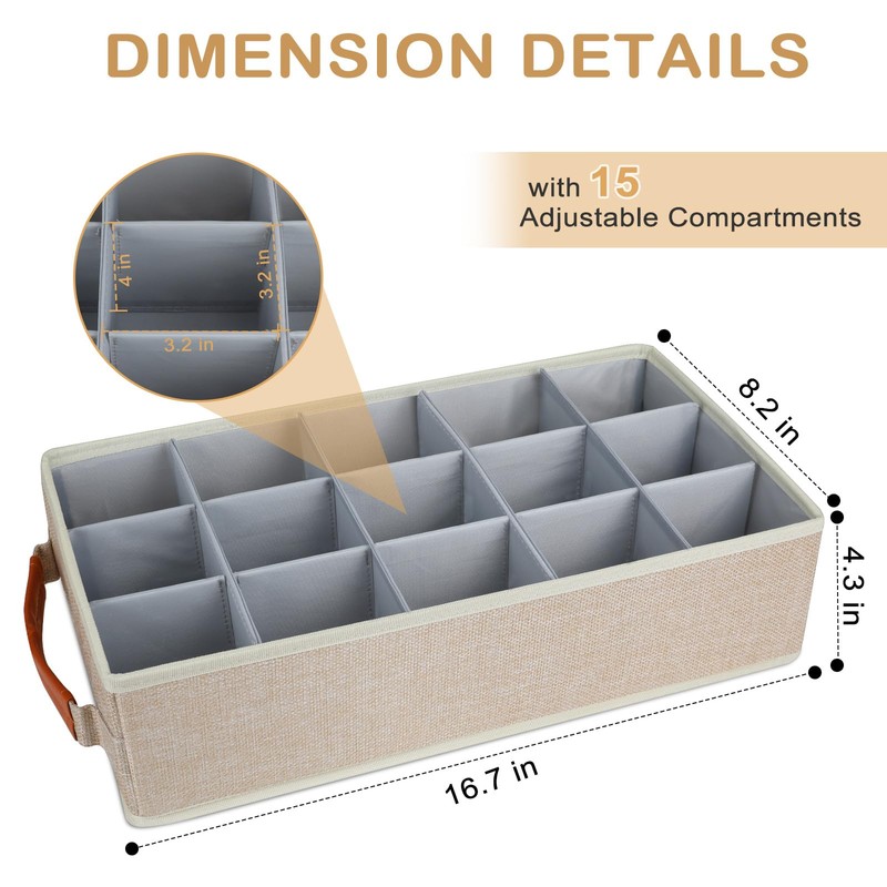 Lukeline Trading Card Storage Box with 15 Dividers, Card Deck