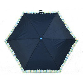 Radley Mini Telescope Umbrella Rock Climbing in Ink Navy Blue