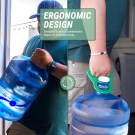 3PK | TERA PUMP - Water Handle Carrier with Ergonomic Advanced Design to Easily and Comfortably Lift Or Carry 2-6 Gallons Liquid Bottles or Containers (This Item Does not Include The Glass)