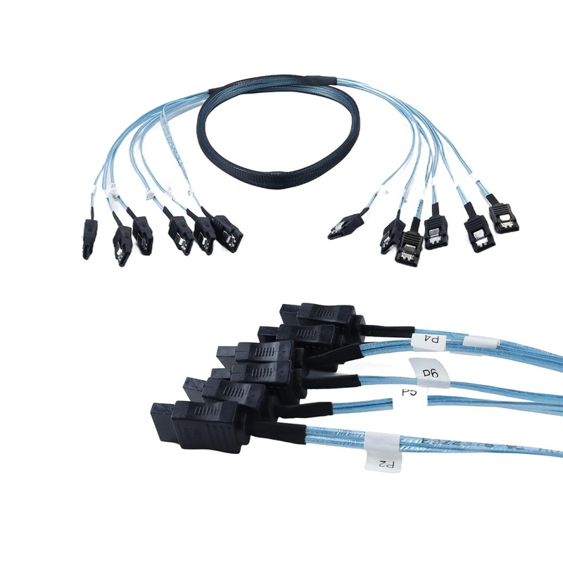 Fasizi 6Pcs1M SATA 3 III SAS Kabel High Speed 6Gbps