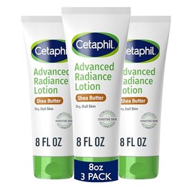 Cetaphil Cetaphil Body Lotion, Advanced Radiance Lotion with Shea Butter for Dry, Sensitive Skin, 8 oz Pack of 3, Fragrance Free, Hypoallergenic, Non-Comedogenic