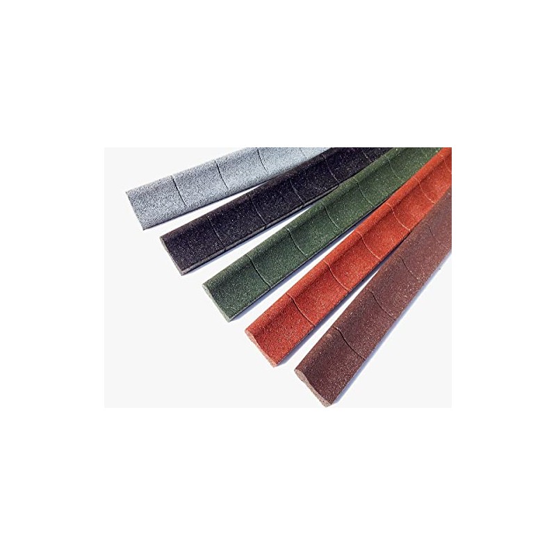 EcoBorder EarthCurb Grey Recycled Rubber 4ft Lawn Edging (4pc Box)