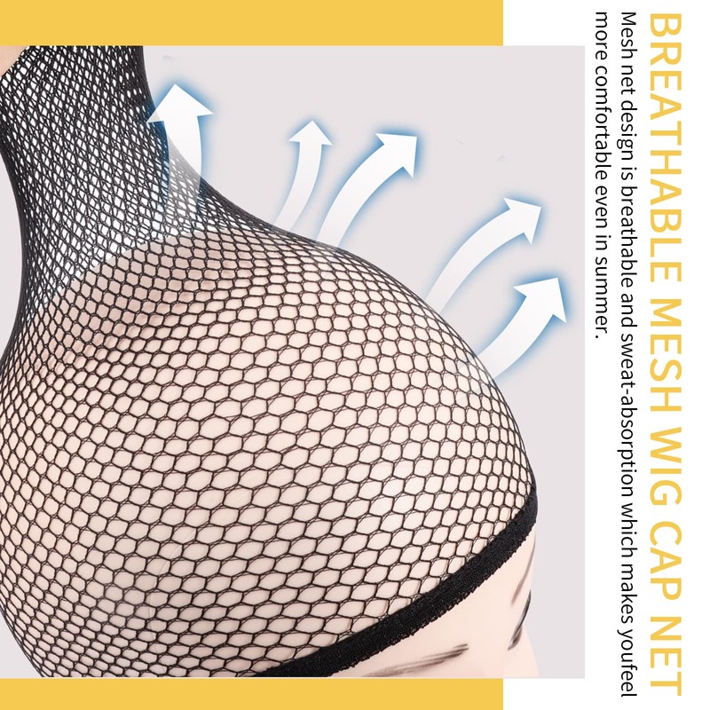 Fandamei Wig Caps, 4PCS Wig Caps Mesh Net Open End,