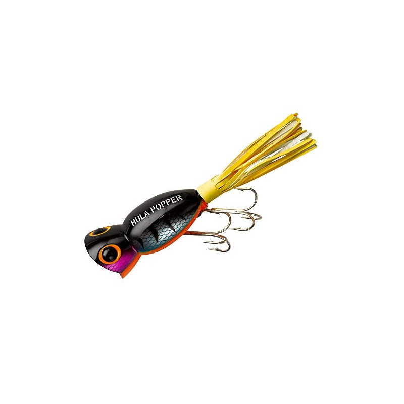 Arbogast Hula Popper Topwater Fishing Lure, Perch, G770 (1 3/4