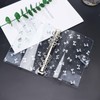 A6 Binder Cover 6 Ring Binder Clear Glitter Bowknot Refillable