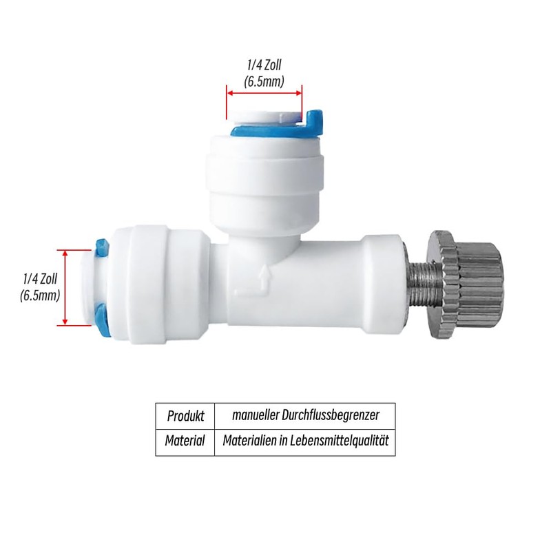 PAROAD Manual Flow Restrictor Water Flow Adjustment Valve Regulator Water