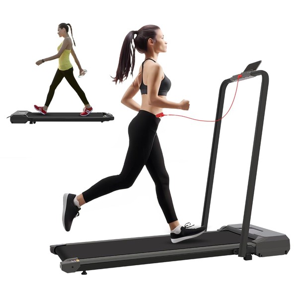 Panana Treadmill Under Desk Treadmill Walking Running Machine for Home Use, Foldable Treadmill with LED Monitor and Remote Control, 220 Weight Capacity