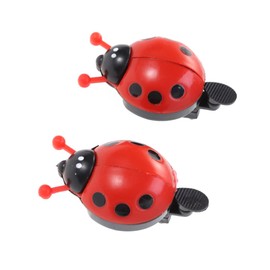 BESPORTBLE Bike Horn Ladybug Bells Handlebar Ring Round Wind and Girls Bike Horn Easy Install Cute Horn Alert