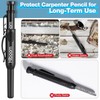 Hiboom 2 Pcs Solid Carpenter Pencil, Long Nose Deep Hole