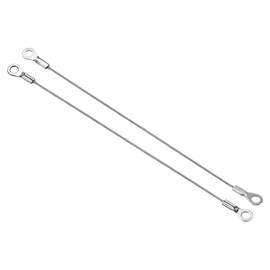 PATIKIL Stainless Steel Lanyard Cable 1.5mmx20cm, 10 Pack Eyelets Ended Security Wire Rope