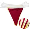 32Ft Burgundy Gold Bunting Banner Party Decorations Fabric Triangle Flag