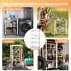 Yuanjimi 5-Tier Foldable Storage Shelves with Wheels, Folding Metal Shelf