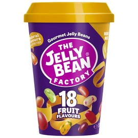 Jelly Bean Factory Fruit Flavours Cup | 18 Fruit Flavour Mix | Gluten and Gelatine free | Sharing candy (1 x 200g)