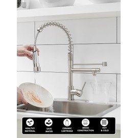 AIMADI Faucet for Kitchen Sink,Commercial Single Handle Single Hole