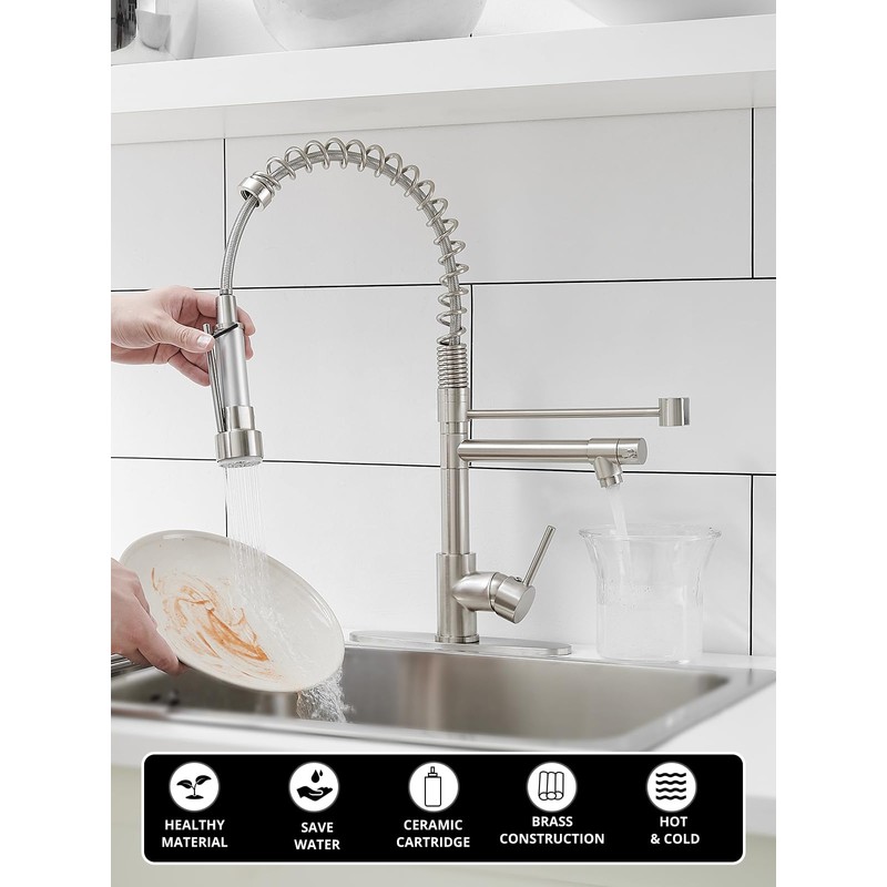AIMADI Faucet for Kitchen Sink,Commercial Single Handle Single Hole