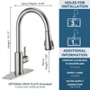FORIOUS LED Kitchen Faucet with Pull Down Sprayer, Brushed Nickel,