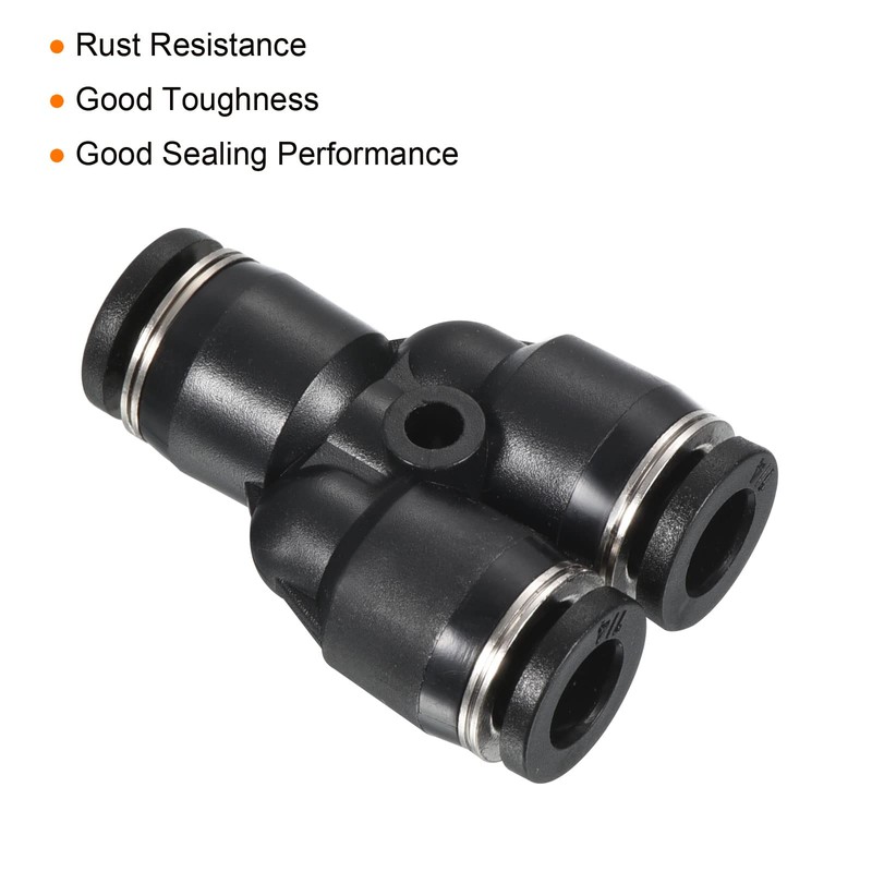 PATIKIL 1/4" Push to Connect Air Line Fitting, 10 Pack