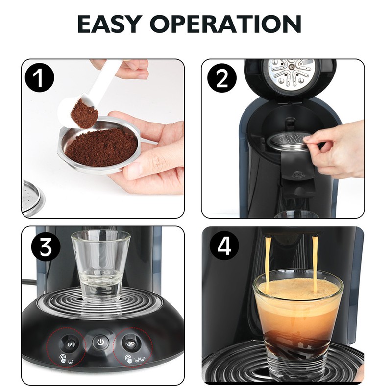 Reusable Coffee Pod 304 Stainless Steel Refillable Coffee Capsule Filter
