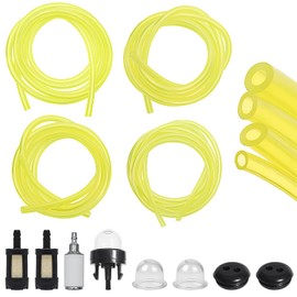 LUCKNIGHT Lawnmower Petrol Hose Set, Universal Petrol Filter Kit, Petrol Filter Petrol Hose Set with Hoses and Seals, Primer for Chainsaws, Lawn Mowers, Hedge Trimmers, Pruners