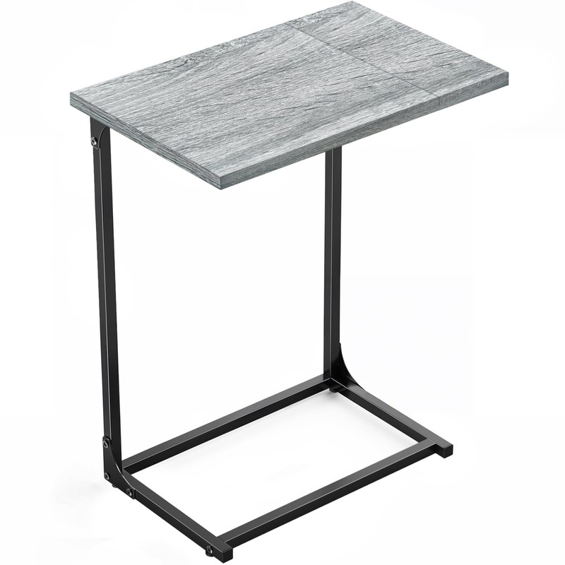 Pipishell C-Shaped Side Table, C-Table for Sofa, End Table with