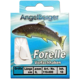 Angel Berger Leader Hook Tied Hooks (Trout/Sbirolino, Size 4 0.26 mm)